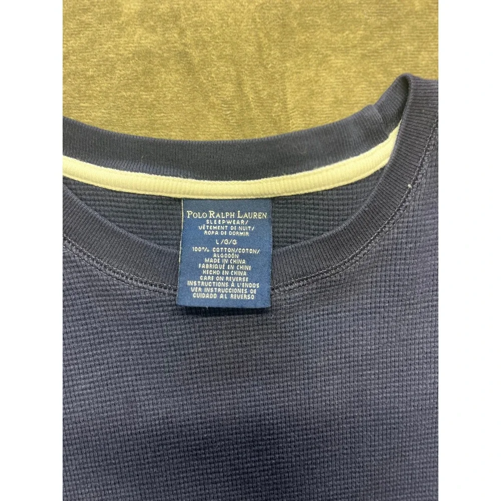 Polo Ralph Lauren Men's Navy Blue Long Sleeve Thermal Shirt Top‎ sleep